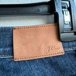 J Crew Size 23 Petite Demi Boot Crop Exposed Button Fly Solid Blue Dark Wash Photo 7