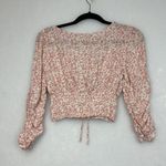 LA Hearts Blooming beauty Floral Long Sleeve Crop Top Sz One size (S/M) Photo 3