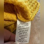 EXPRESS Umgee Top Size Large Mustard Yellow Waffle Knit Dolman Sleeve Oversized NWT Photo 2