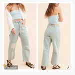 We The Free  Moxie Railroad Low Slung Pull On Barrel Jeans Green Photo 1