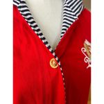 Speedo Vintage Red & Navy Stripe Hooded Swimsuit Cover-up Dress Photo 3