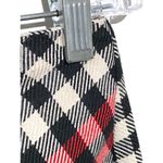 Who What Wear Wrap Button Skirt Asymmetrical Plaid Black Red Womens 4 Stretch Photo 3