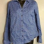 Dana Buchman blue button up long sleeve blouse Photo 0