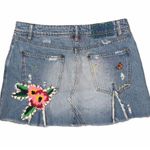 Free People  Patch Denim Skirt Size 27 Photo 1
