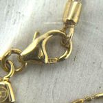 14K layered chain necklace with crystal beads Gold Photo 7