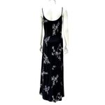 Adrianna Papell Size 8 Evening Gown Black Silver Moonlight Floral Embroidery Photo 5