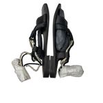 Free People Leather Wrap Sandal in Black and Cream 36.5 US 6.5 Photo 5