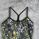 Lululemon Power Y Tank Top Size 8 Floral Sport White Multi Gator Green Workout Photo 3