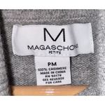 Magaschoni  Cashmere Turtleneck Sweater Gray Medium PETITE Soft Warm Rolled Hem Photo 4