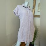 Abercrombie & Fitch Lavender Textured Mini Shirt Dress Lavender Purple ST Photo 2