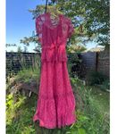 Vintage Lace Maxi Dress with Jacket Mauve Full Length Sundress Prom Size M/8 Pink Size M Photo 1