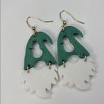 Christmas Gnome Earrings 🎅✨ Green Hat & White Beard Photo 3