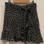 Urban Outfitters Ivory Polka Dots Tie-Front Ruffle Rara Mini Skirt Photo 3