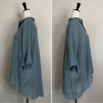 Free People  Best of Me Blue Button Down Hi-Low Hem Shirt, Size XS Photo 5