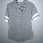 Disney  gray Mickey short sleeve hoodie t-shirt Photo 4