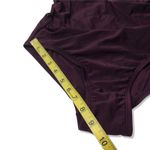 Kona Sol NWOT Dark Purple Crisscross Tri-Color Strap Strappy One Piece Swimsuit New Photo 4