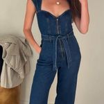 Reformation Calypso Wide Leg Denim Jumpsuit size 2 NWT Photo 2