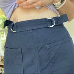 Anthropologie Short Cargo Skirt 0 Navy Blue Preppy Pencil Skirt Casual Work XS Photo 2