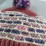 prAna Francesca Woven Wool Knit Pink Pom Pom Beanie Hat Photo 4