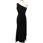 Vince Camuto Black One-Shoulder Pleated Waist Gown 6 NWOT Photo 1