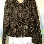 Tribal Black And Brown Paisley Jacket Size 10 Photo 2