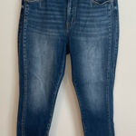 KanCan Women’s Skinny Jeans With Raw Distressed Hem, Size 15 Stretch Blue Photo 0