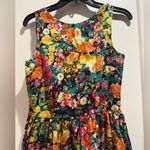 ZARA  Floral Open Back Skater Dress Size M Photo 2