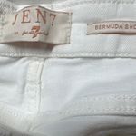 JEN7 Bermuda Shorts High Rise White Denim Everyday Casual Size 14 Photo 4