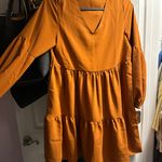 fall long sleeve dress Orange Photo 0