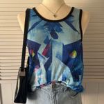 iHeartRaves  Blue Tiger Geometric Patterned Rave Tank Top Photo 3