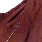 Urban Outfitters  Twist Front Crop Top Women XS Terra Cotta Embroidered Vneck $64 Photo 7