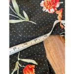 Blue Rain  black floral peplum cropped blouse xs Photo 8