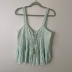 Karina Grimaldi seafoam green sleeveless cotton tank top size XS Photo 9
