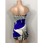 New. SKY blue diamond jeweled 100% silk mini dress. Normally $228 Photo 4