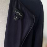 Talbots  Navy Ponte Fit & Flare 3/4 Sleeve Knee Length Parisian Scarf Tie Dress Photo 4