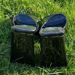 Nasty Gal Black Patent Faux Leather Heels Photo 5