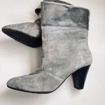 White Mountain  Suede Heeled Ankle Bootie Grey Size 7.5 Photo 7