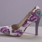 Burberry  Purple White Floral Pumps Heels Size 36 / US 6 Photo 0