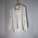 NWT J‎ Jill White Hooded Button Sweatshirt Jacket Cotton/linen Beach Coastal XL Photo 1