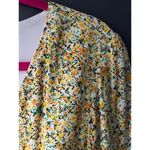 AFRM Long Sleeve Floral Midi Dress with Smocked Waist Yellow Size M Photo 5