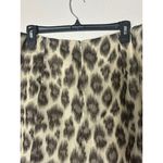 Talbots  Leopard Print A Line Midi Skirt 14 Linen Silk Earthy Flowy Modern Luxury Photo 14