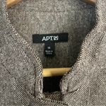Apt. 9  Brown Wool Blend Blazer with Modern Mandarin Collar Size 14 tweed office Photo 2