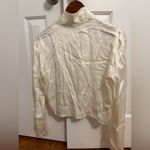 WAYF  Ivory Cream Top Blouse Bows Size Small *Flaws* Photo 5