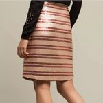 Anthropologie Sunday in Brooklyn Gold Sequin Striped Pencil Skirt Size S Photo 2