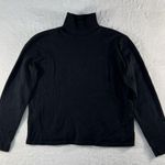 Ralph Lauren Vtg XL Turtleneck Sweater Knit Wool Blend Black Embroidered Logo Photo 10