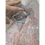 &merci Floral Cropped Top Fun Bow Pink Gray Shiny Textured Evening Wedding Going Out Photo 7