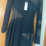 BCBGMAXAZRIA  "Tanya" women's  black mesh + beige fabric lined dress Photo 4