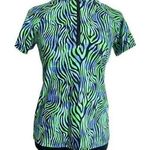Tzu Tzu Size Small Top Short Sleeve Polo Shirt Golf Colorful Athletic Photo 0