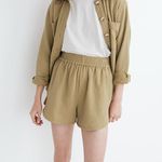 Madewell  green quilted button front top Photo 10