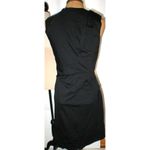 Halston Heritage New Womens NWT $475 Sleeveless Leather Black Dress 4 Designer Photo 8